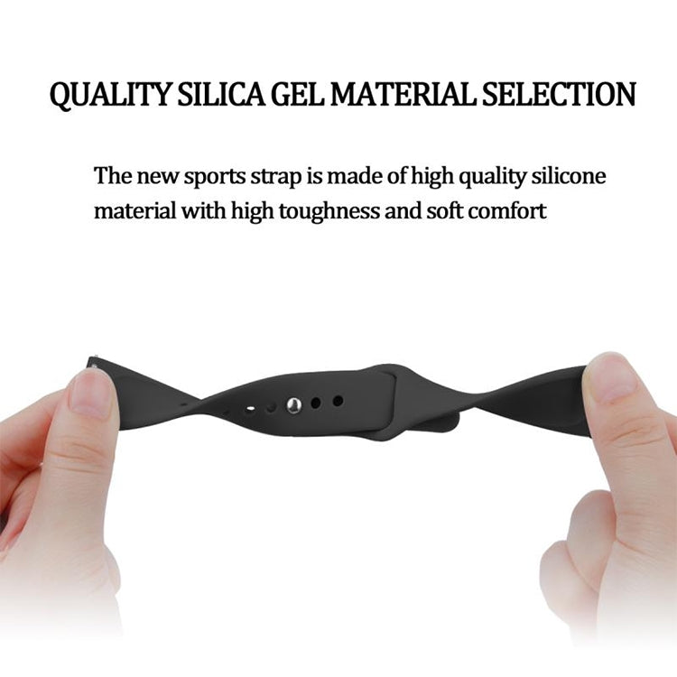 Monochrome Silicone Strap for Apply Samsung Galaxy Watch Active 22mm