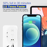 002 40W Dual Port PD / Type-C Fast Charger with USB-C to 8 Pin Data Cable, UK Plug, UK Plug + Type-C to 8 Pin Cable