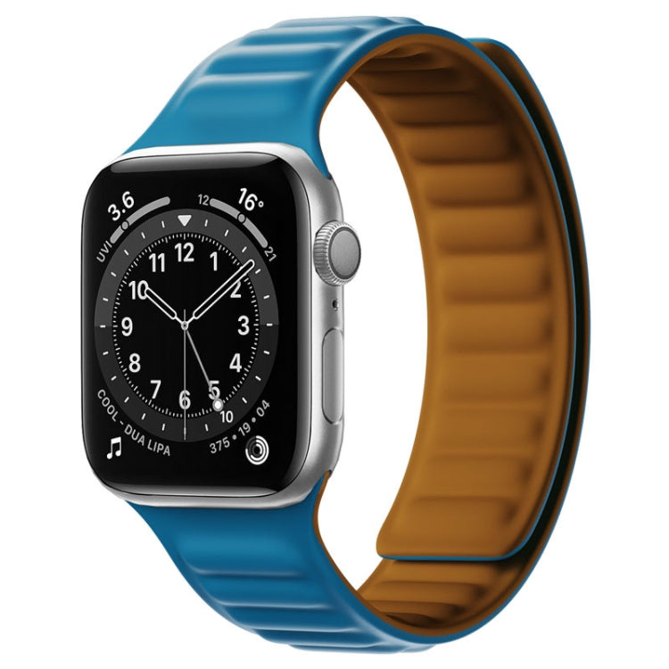 Silicone Magnetic Strap Watchband For Apple Watch Series, 7 41mm / 6&SE&5&4 40mm / 3&2&1 38mm, 7 45mm / 6&SE&5&4 44mm / 3&2&1 42mm