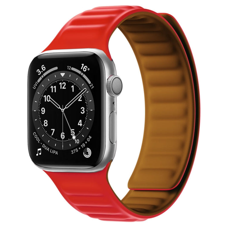 Silicone Magnetic Strap Watchband For Apple Watch Series, 7 41mm / 6&SE&5&4 40mm / 3&2&1 38mm, 7 45mm / 6&SE&5&4 44mm / 3&2&1 42mm
