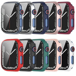 Shockproof PC Protective Case with Tempered Glass Film, For Apple Watch Series 9 / 8 / 7 45mm, For Apple Watch Series 9 / 8 / 7 41mm