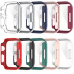 Shockproof PC Protective Case with Tempered Glass Film, For Apple Watch Series 9 / 8 / 7 45mm, For Apple Watch Series 9 / 8 / 7 41mm