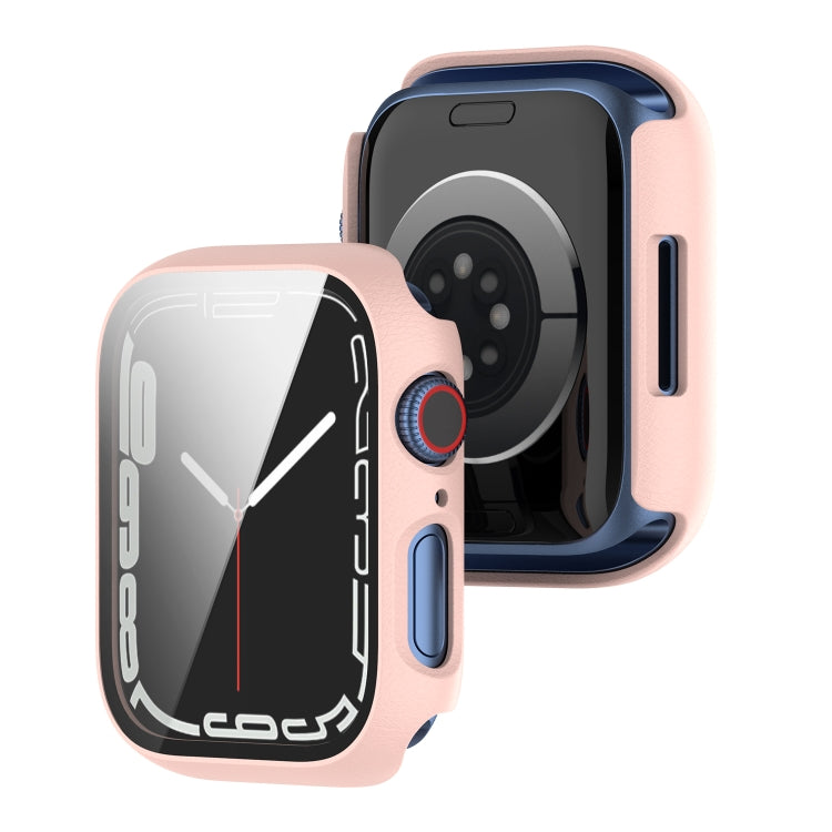 Shockproof PC Protective Case with Tempered Glass Film, For Apple Watch Series 9 / 8 / 7 45mm, For Apple Watch Series 9 / 8 / 7 41mm