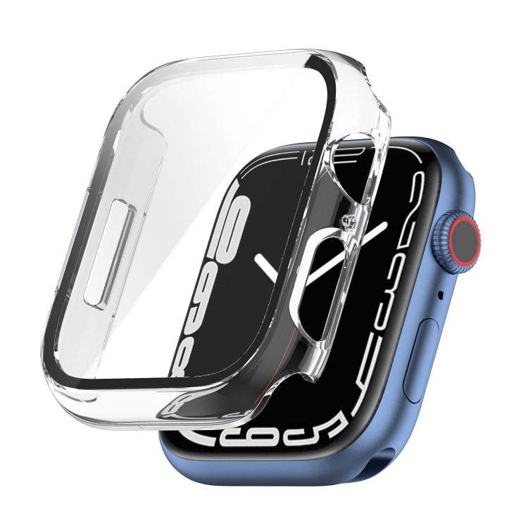 Shockproof PC Protective Case with Tempered Glass Film, For Apple Watch Series 9 / 8 / 7 45mm, For Apple Watch Series 9 / 8 / 7 41mm