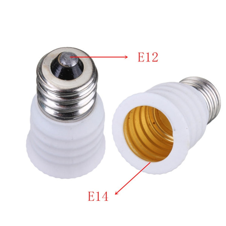 10 PCS E12 To E14 Socket Changer LED Light Lamp Adapter, Black, White