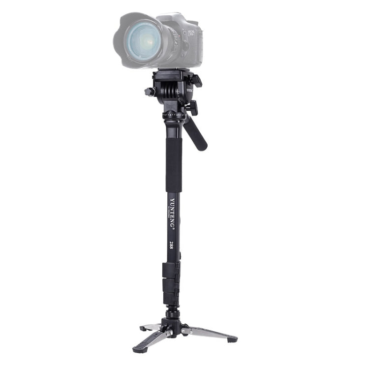 YUNTENG VCT-288 Tripod Mount Monopod with Fluid Drag Head, VCT-288