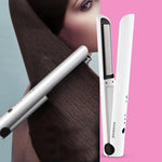 K-SKIN Portable Rechargeable Hair Straightener Curler Ceramic Iron Styling Tool Cordless Adjustable Temperature Fast Heat