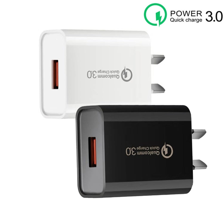 شاحن سريع CA-25 QC3.0 USB 3A مع كابل بيانات USB إلى 8 بن، قابس أستراليا، قابس أستراليا + كابل 8 بن