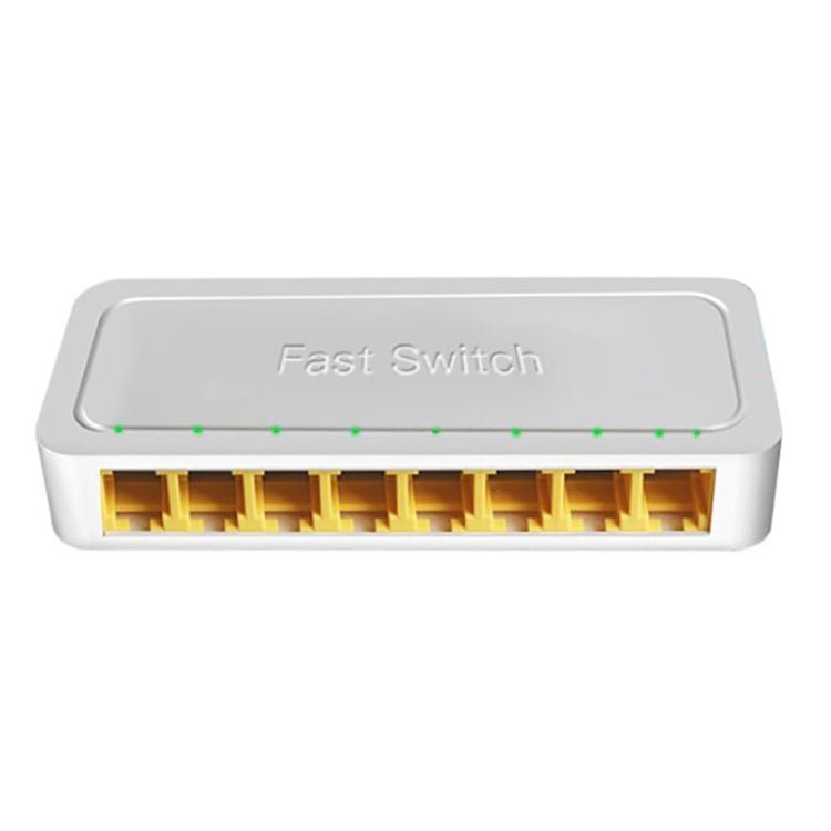 مفتاح صغير 8 بورت 100M RJ45، جهاز تقسيم شبكة غير مدار للتوصيل والتشغيل في المنزل لمراقبة شبكة غرفة النوم