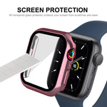 ENKAY Hat-Prince 2 in 1 PC Frame + 9H Tempered Glass Case, For Apple Watch Series 8 / 7 41mm, For Apple Watch Series 8 / 7 45mm