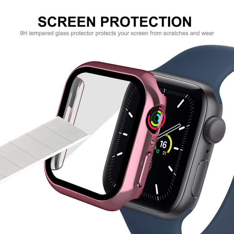 ENKAY Hat-Prince 2 in 1 PC Frame + 9H Tempered Glass Case, For Apple Watch Series 8 / 7 41mm, For Apple Watch Series 8 / 7 45mm