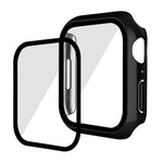 ENKAY Hat-Prince 2 in 1 PC Frame + 9H Tempered Glass Case, For Apple Watch Series 8 / 7 41mm, For Apple Watch Series 8 / 7 45mm