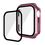 ENKAY Hat-Prince 2 in 1 PC Frame + 9H Tempered Glass Case, For Apple Watch Series 8 / 7 41mm, For Apple Watch Series 8 / 7 45mm