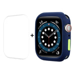 ENKAY  TPU Case  + Full Coverage PET Screen Protector, For Apple Watch Series 8 / 7 41mm, For Apple Watch Series 8 / 7 45mm