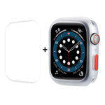 ENKAY  TPU Case  + Full Coverage PET Screen Protector, For Apple Watch Series 8 / 7 41mm, For Apple Watch Series 8 / 7 45mm