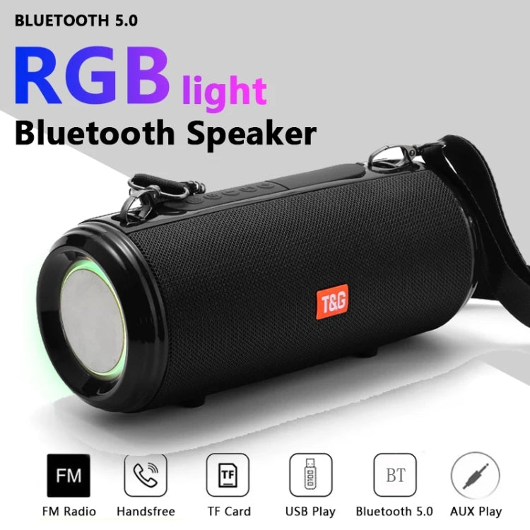 T&G TG537 RGB Light Portable Waterproof Bluetooth Speaker Supports FM / TF Card