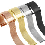 Milan Metal Steel Mesh One Buckle Strap, For Huawei Watch GT 3 42mm, For Huawei Watch 2, For Honor Watch ES, For Honor Magic Watch 2 42mm