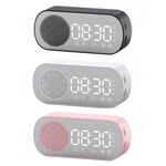 Z7 Digital Bluetooth 5.0 Speaker Multi-function Mirror Alarm Clock FM Radio, Z7 (Pink), Z7 (Black), Z7 (White)