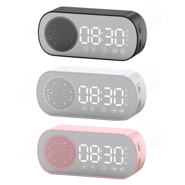Z7 Digital Bluetooth 5.0 Speaker Multi-function Mirror Alarm Clock FM Radio, Z7 (Pink), Z7 (Black), Z7 (White)