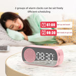 Z7 Digital Bluetooth 5.0 Speaker Multi-function Mirror Alarm Clock FM Radio, Z7 (Pink), Z7 (Black), Z7 (White)