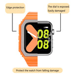 Silicone Strap with Case For Apple Watch Series, 7 41mm / 6&SE&5&4 40mm / 3&2&1 38mm, 7 45mm / 6&SE&5&4 44mm / 3&2&1 42mm