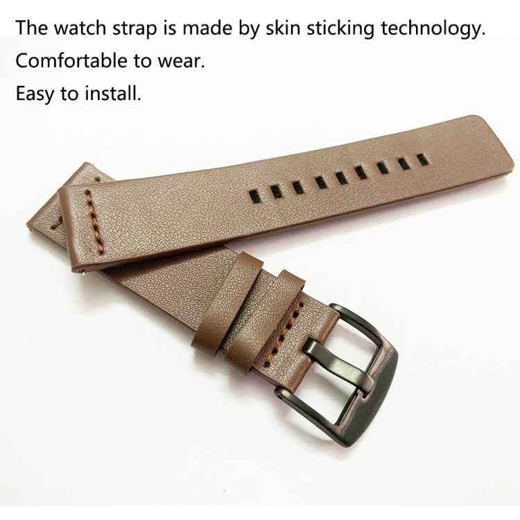 Leather Watch Strap, For Samsung Galaxy Watch 4 44mm, For Samsung Galaxy Watch 4 40mm, For Samsung Galaxy Watch 4 Classic 46mm, For Samsung Galaxy Watch 4 Classic 42mm, For Samsung Galaxy Watch Active 2 40mm, For Samsung Galaxy Watch Active 2 44mm     ...