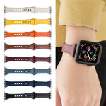 Microfiber Leather Watch Strap For Apple Watch Series, 7 41mm / 6&SE&5&4 40mm / 3&2&1 38mm, 7 45mm / 6&SE&5&4 44mm / 3&2&1 42mm