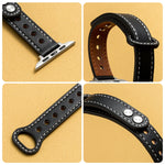 Microfiber Leather Car Line Small Waist Double Buckle Watch Strap, 7 41mm / 6&SE&5&4 40mm / 3&2&1 38mm, 7 45mm / 6&SE&5&4 44mm / 3&2&1 42mm
