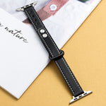 Microfiber Leather Car Line Small Waist Double Buckle Watch Strap, 7 41mm / 6&SE&5&4 40mm / 3&2&1 38mm, 7 45mm / 6&SE&5&4 44mm / 3&2&1 42mm