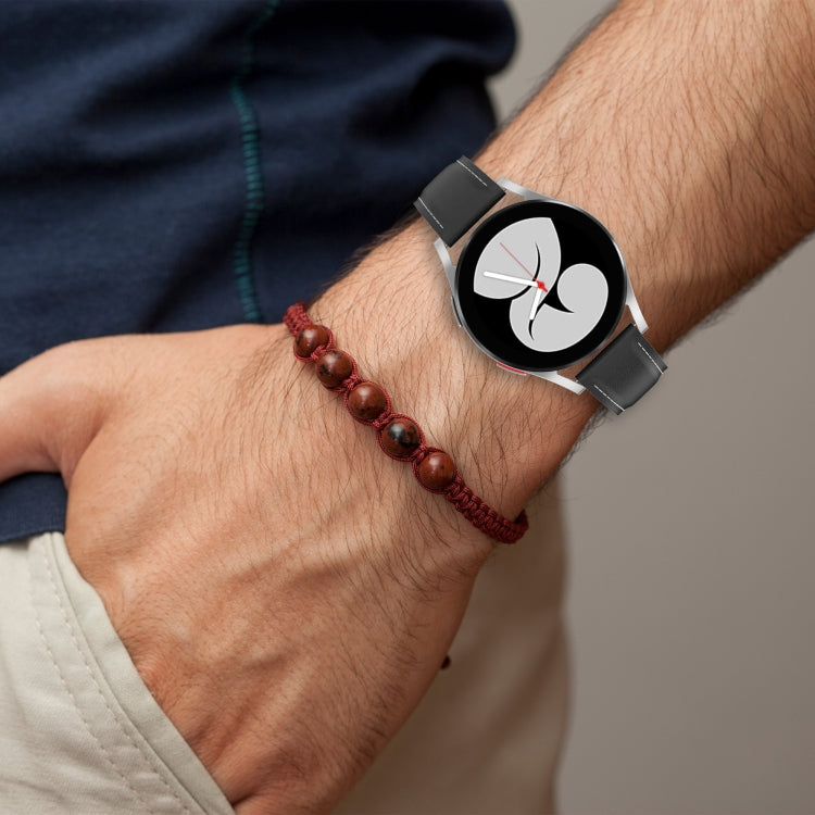 Calf Texture Sewing Thread Watchband, For Samsung Galaxy Watch 4, For Samsung Galaxy Watch 3 41mm / Watch 42mm, For Samsung Galaxy Gear S2 Classic