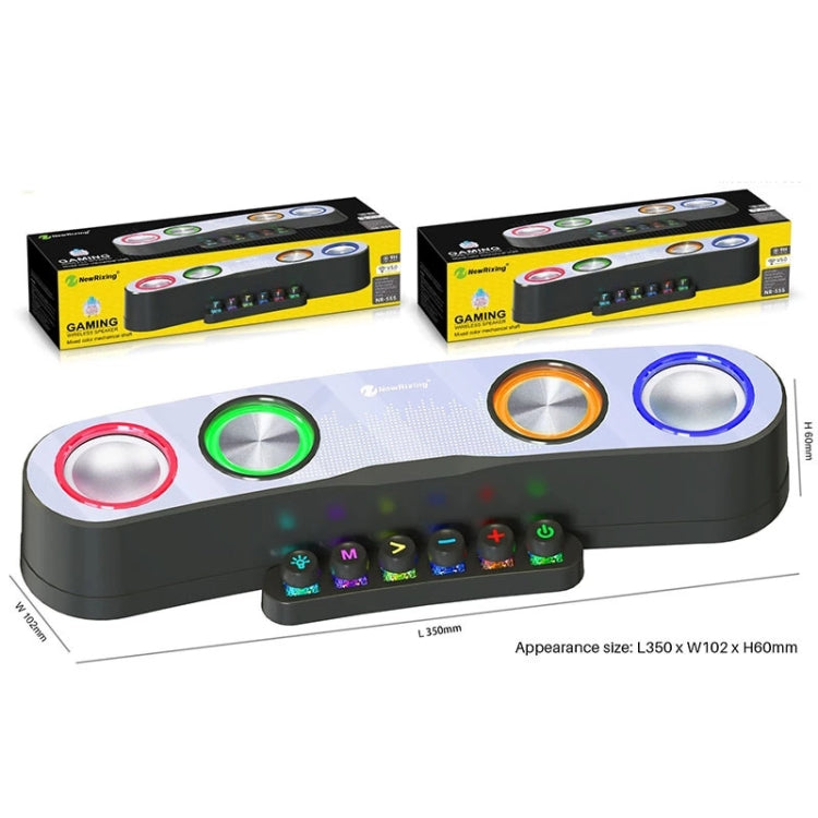 مكبر صوت ألعاب مكتبي Newrixing NR555 LED ملون يدعم TF و FM