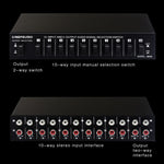 B059 10 In 2 Out / 2 In 10 Out 2-Way RCA Switch Audio Frequency Signal Select Shift Device Loudspeaker Box, B059