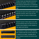 B059 10 In 2 Out / 2 In 10 Out 2-Way RCA Switch Audio Frequency Signal Select Shift Device Loudspeaker Box, B059