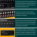 6 In 4 Out RCA Audio Switcher Signal Selector Distribute Device Switch Control
