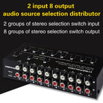 2 In 8 Out RCA Audio Frequency Signal Select Switch Distributor, 2 In 8 Out