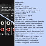 2 In 8 Out RCA Audio Frequency Signal Select Switch Distributor, 2 In 8 Out
