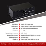 1 In 4 Out Audio Frequency Signal Distribute Device Non Consumption Output RCA Interface, 1 In 4 Out RCA Interface