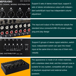 5 In 5 Out Audio Signal Selector Sound Mixing Distribute Device Input Independent Switch, 5 In 5 Out