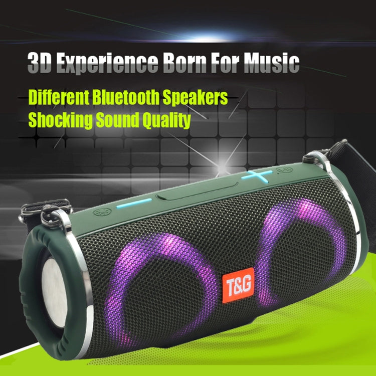T&G TG642 RGB Light Waterproof  Portable Bluetooth Speaker Support FM / TF Card, TG642