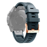 20mm Rose Gold Buckle Silicone Strap, For Garmin Fenix 7S, For Garmin Fenix 6S, For Garmin Fenix 6S Pro, For Garmin Fenix 5S, For Garmin Fenix 5S Plus