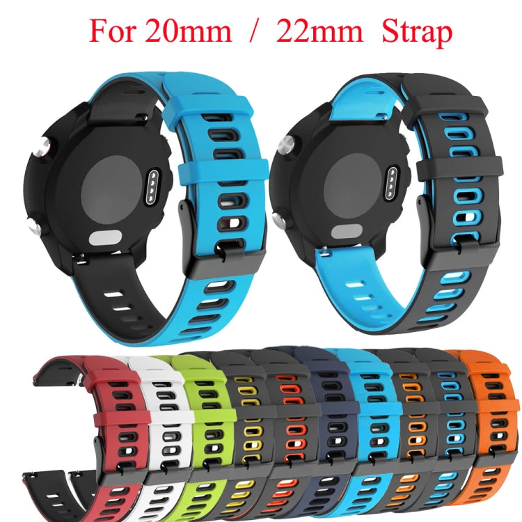 20mm Mixed-Color Silicone Strap, For Samsung Galaxy Watch 4 Classic 42mm, For Samsung Galaxy Watch 4 Classic 46mm