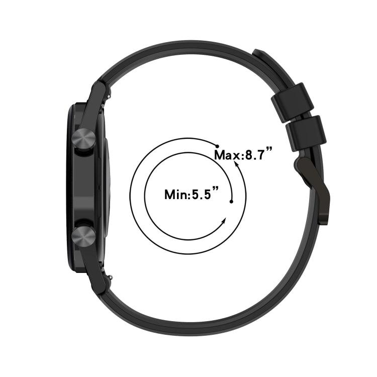 22mm Vertical Silicone Watch band, For Huawei GT3 46mm, For  Huawei GT Runner, For Huawei Watch 3, For Honor Watch GS3