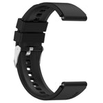 Protruding Head Silver Buckle Silicone Watch Band, For Huawei Watch GT 3 Pro 46mm 22mm, For Huawei Watch GT 3 Pro 43mm 20mm
