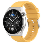 Protruding Head Silver Buckle Silicone Watch Band, For Huawei Watch GT 3 Pro 46mm 22mm, For Huawei Watch GT 3 Pro 43mm 20mm