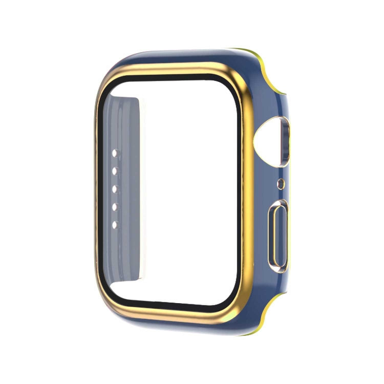 Electroplating Two-color PC+Tempered Film Watch Case, For Apple Watch Series 6/5/4/SE 40mm, For Apple Watch Series 3/2/1 38mm