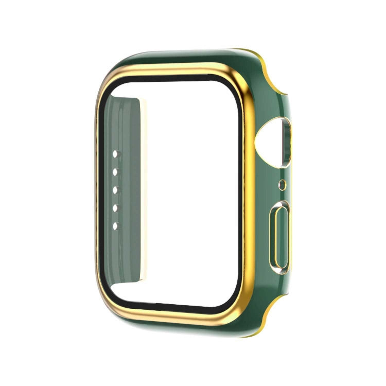 Electroplating Two-color PC+Tempered Film Watch Case, For Apple Watch Series 6/5/4/SE 40mm, For Apple Watch Series 3/2/1 38mm