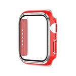Electroplating Two-color PC+Tempered Film Watch Case, For Apple Watch Series 6/5/4/SE 40mm, For Apple Watch Series 3/2/1 38mm