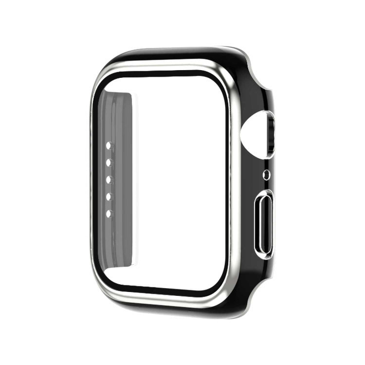 Electroplating Two-color PC+Tempered Film Watch Case, For Apple Watch Series 6/5/4/SE 40mm, For Apple Watch Series 3/2/1 38mm