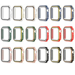 Electroplating Two-color PC+Tempered Film Watch Case, For Apple Watch Series 6/5/4/SE 40mm, For Apple Watch Series 3/2/1 38mm