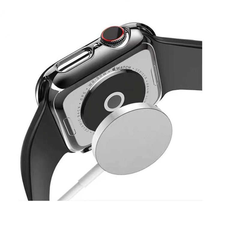 Electroplating Two-color PC+Tempered Film Watch Case, For Apple Watch Series 6/5/4/SE 40mm, For Apple Watch Series 3/2/1 38mm